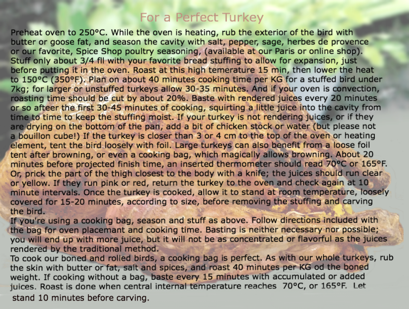 for a perfect turkey